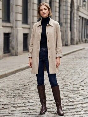 Basler Light Tan Duster Coat
